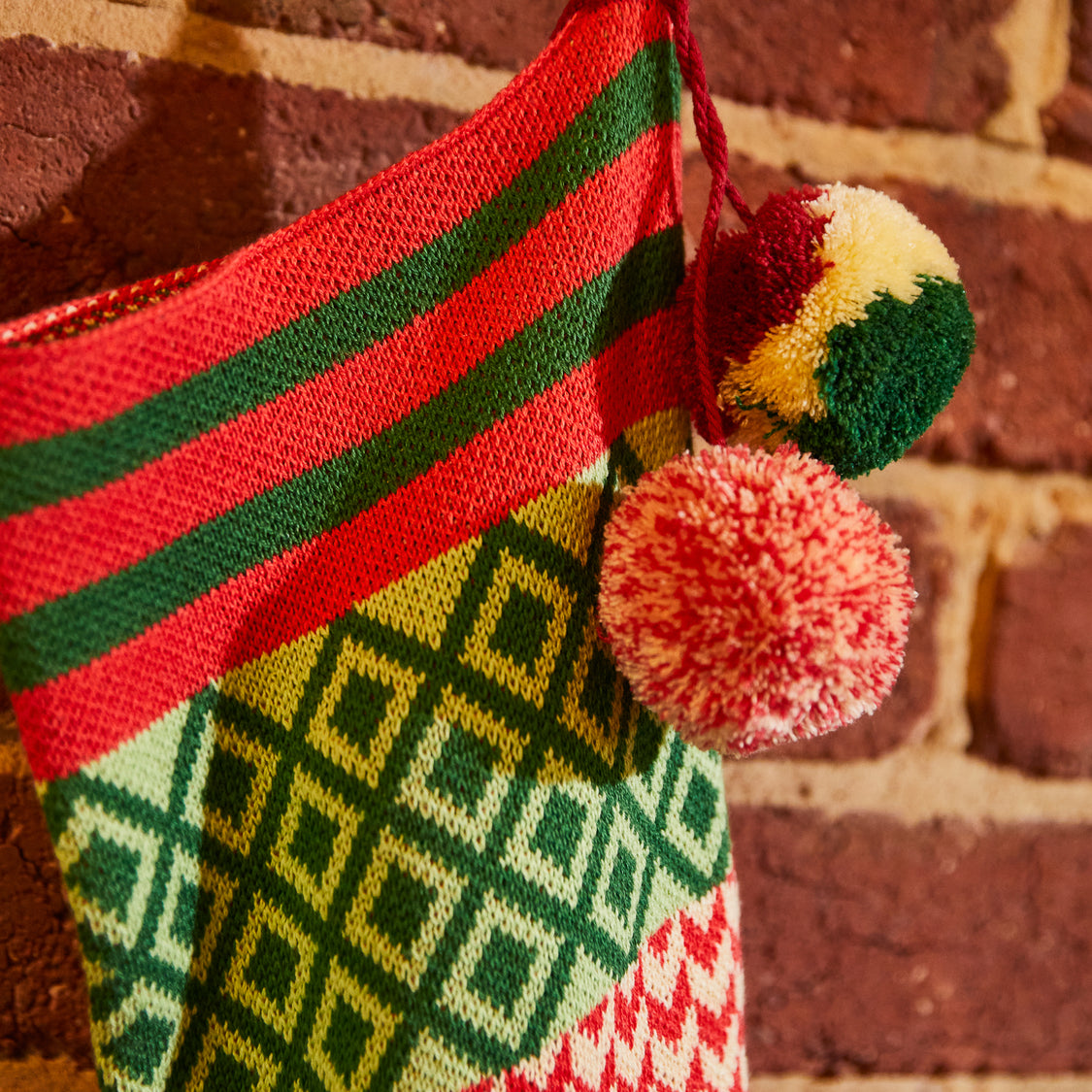 Palmina Knitted Stocking Crimson