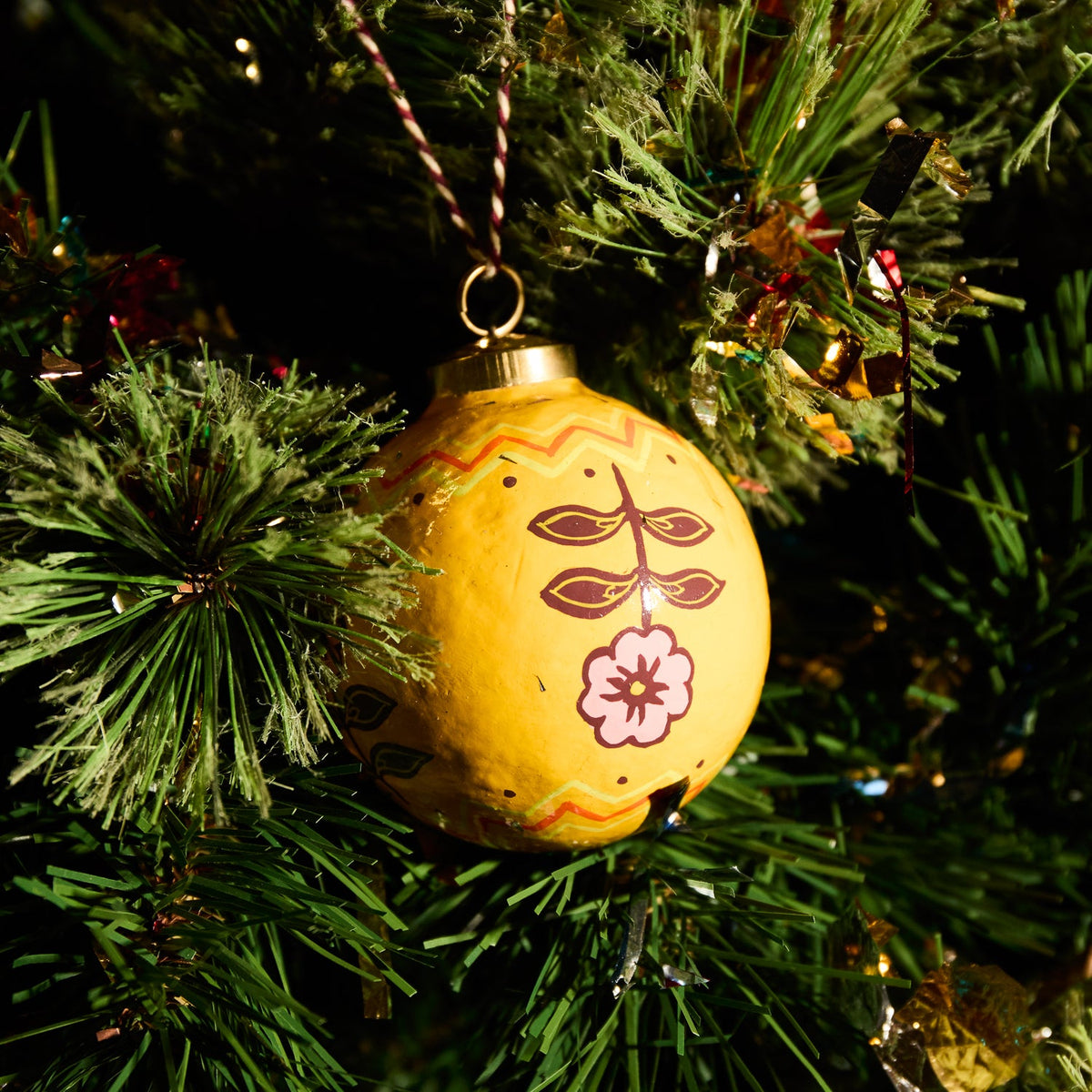 Winnie Ochre Bauble