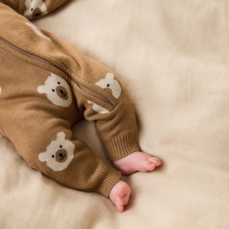 Beary Cute Organic Knitted Growsuit