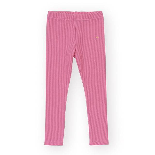 Bowie  Rib Deep Pink Kids Leggings