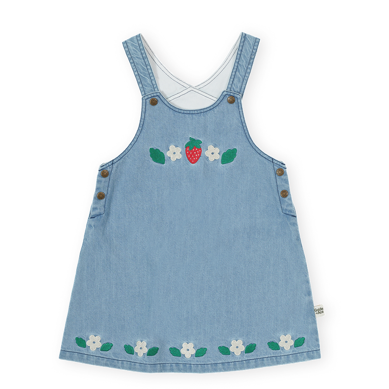 Wild Strawberry Pinafore Kids Dress