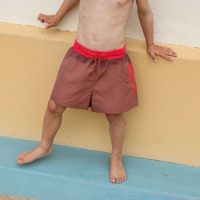 Teddy Palm Tree Kids Swim Shorts
