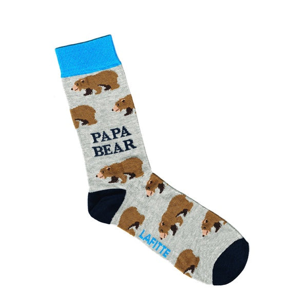 Papa Bear Grey Socks
