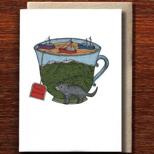 Teacup of Tassie Greeting Card