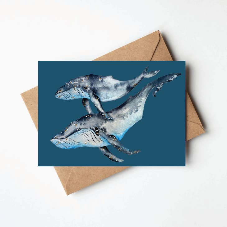 Whales Greeting Card