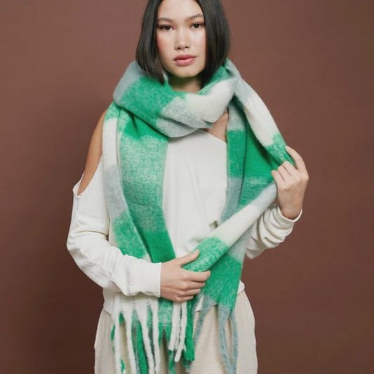 Green & White Scarf