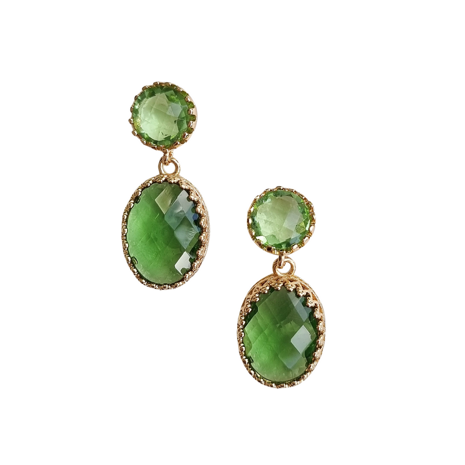 Elle Green Gem Earrings