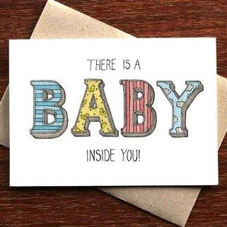 Baby Inside You Greeting Card