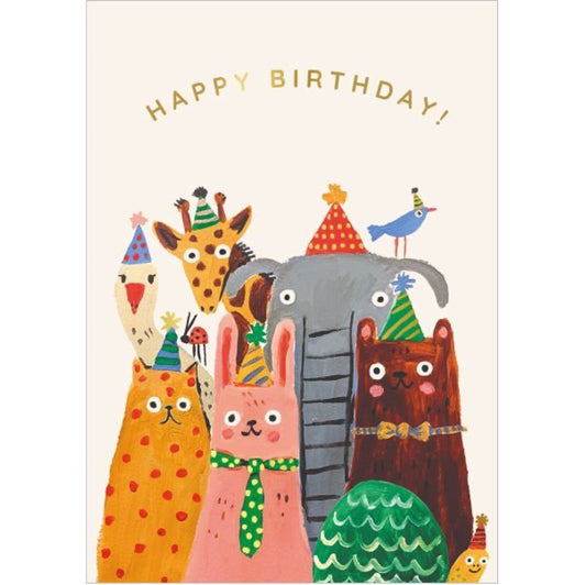 Happy Birthday Animals Greeting Card