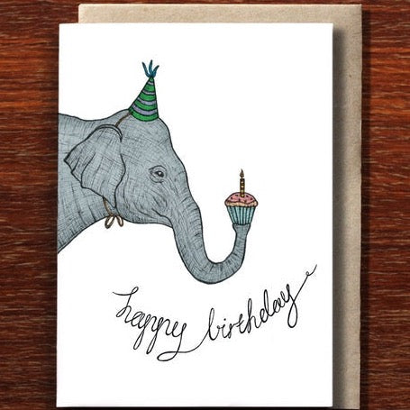 Birthday Elephant Greeting Card
