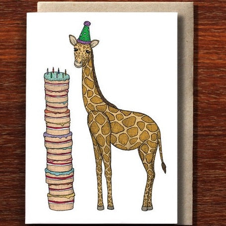 Birthday Giraffe Greeting Card