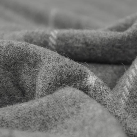 New Zealand Wool Blanket - Grey Stripe