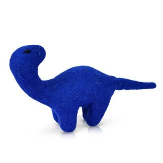Mini Felt Brontosaurus Cobalt Blue