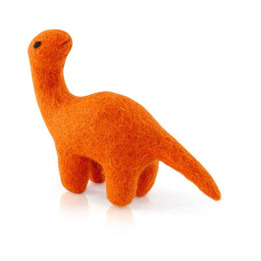 Mini Felt Brontosaurus Orange