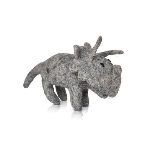 Mini Felt Triceratops Dark Marle