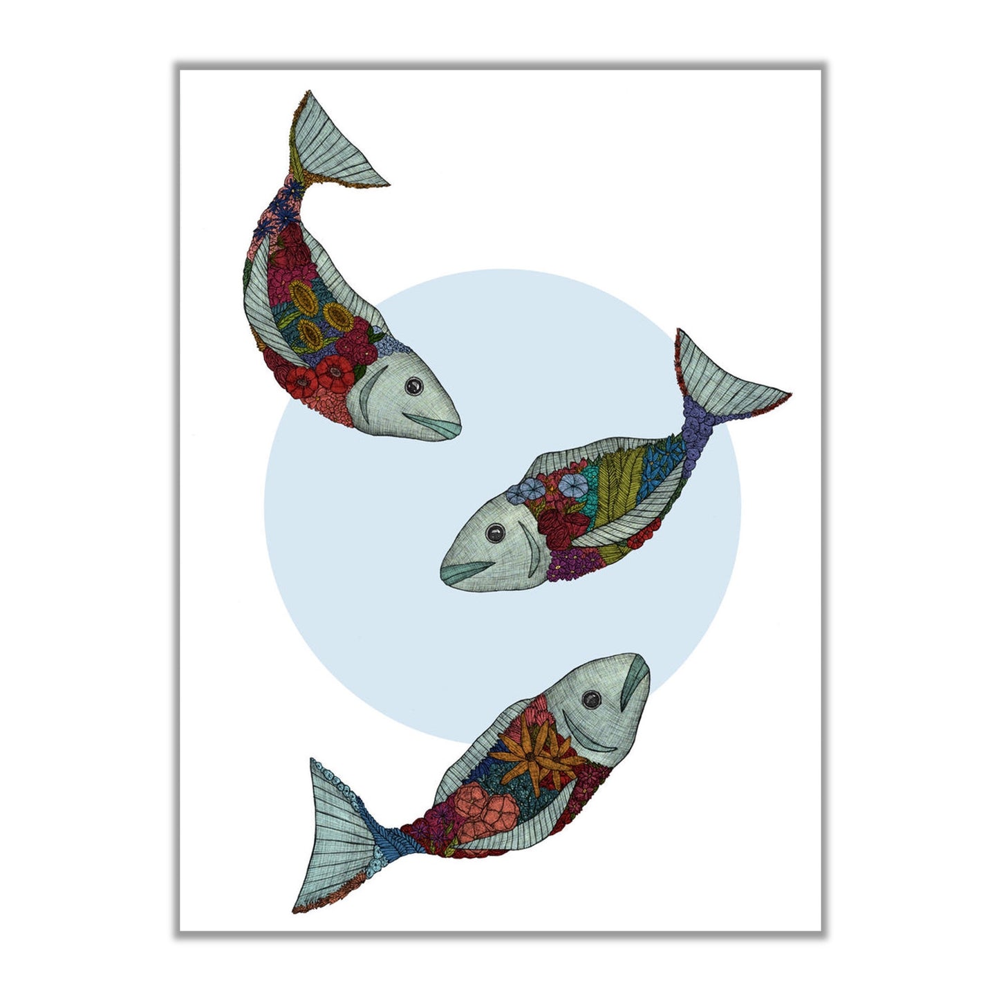 Fish Petals Art Print