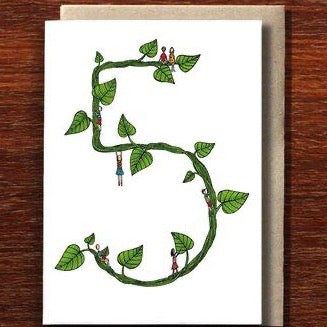 Number Five Greeting Card