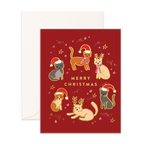 Christmas Cats Greeting Card