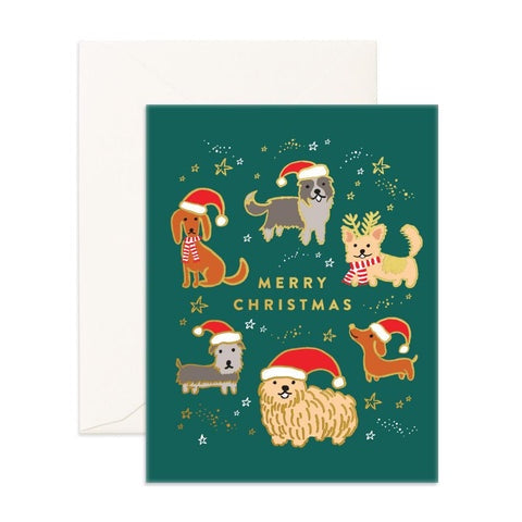 Christmas Dogs Greeting Card