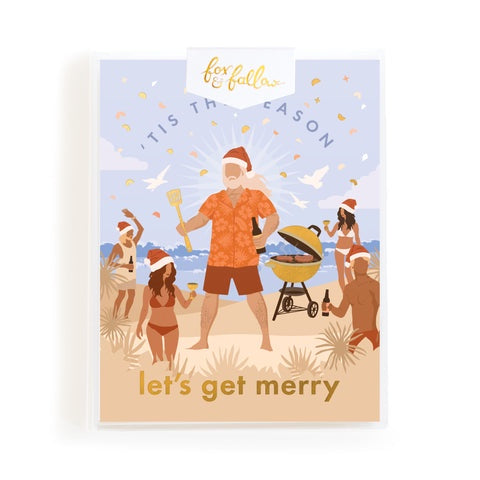 Get Merry Beach Greeting Card - Boxed Set of 8