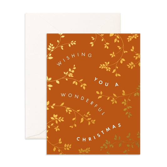 Wonderful Christmas Vines Greeting Card