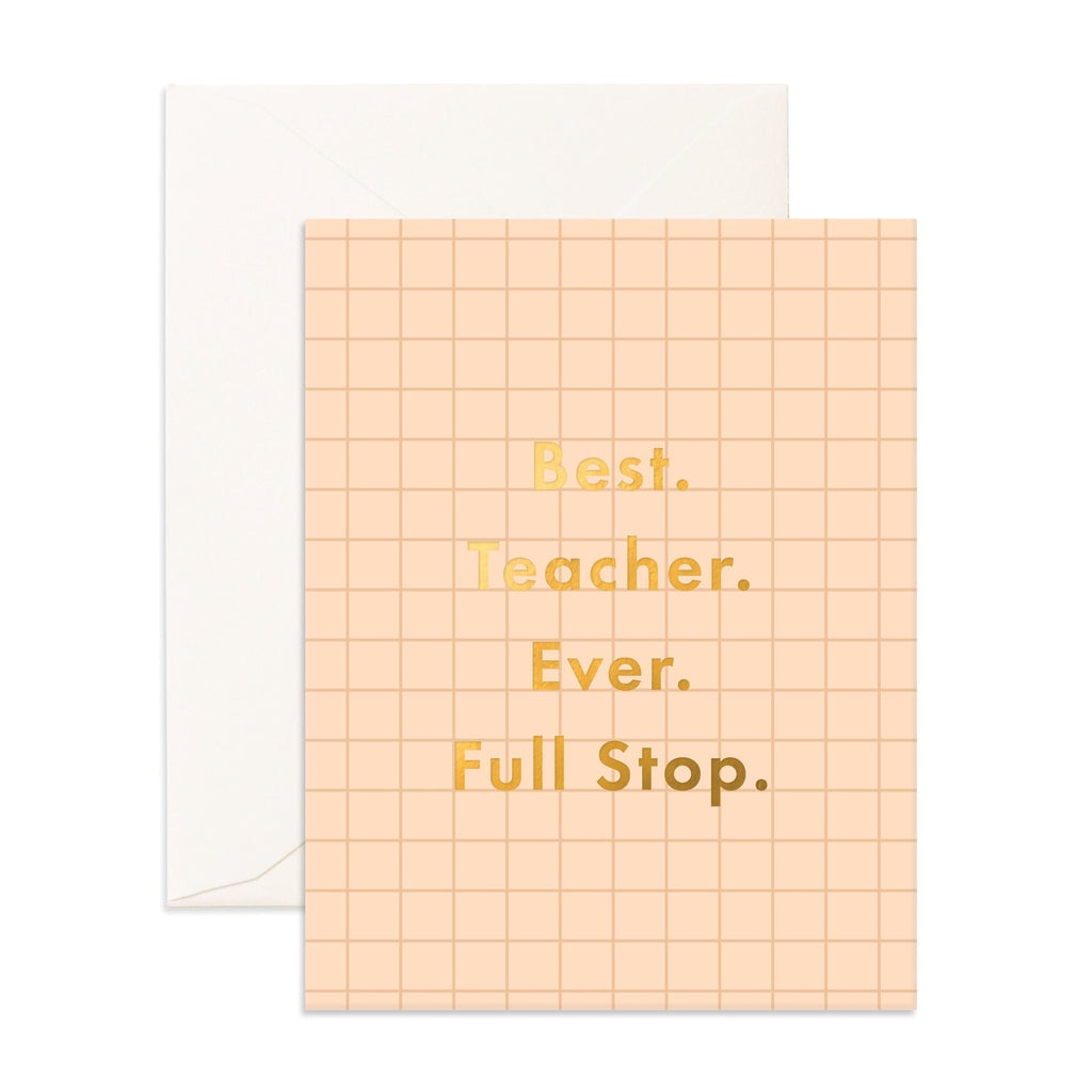 Best Teacher Full Stop Greeting Card