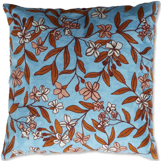Canopy Blue Embroidery Cushion