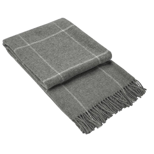 New Zealand Wool Blanket - Grey Stripe