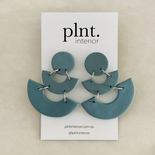 Lily Statement Earrings Pale Blue