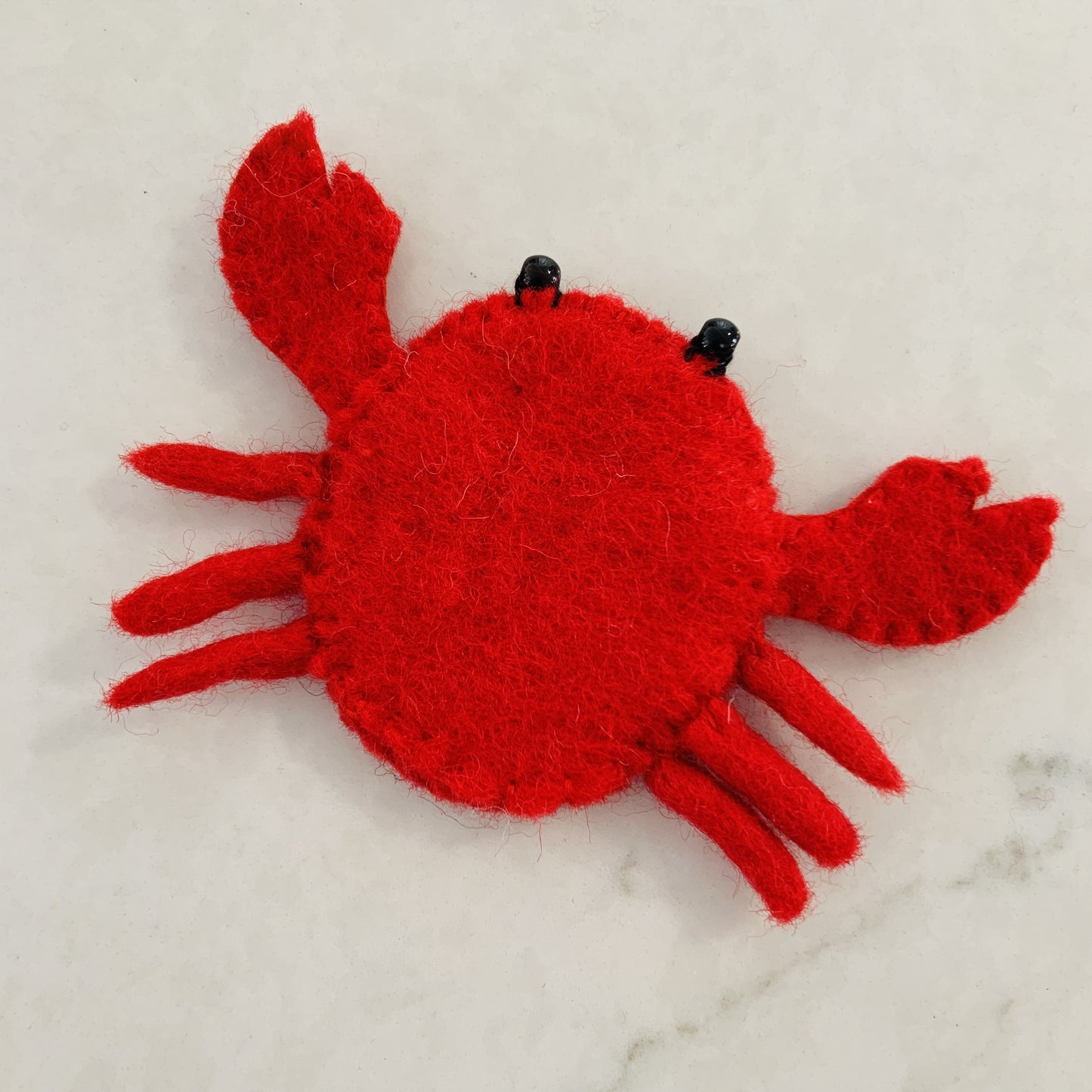 Wool Finger Puppet Crab