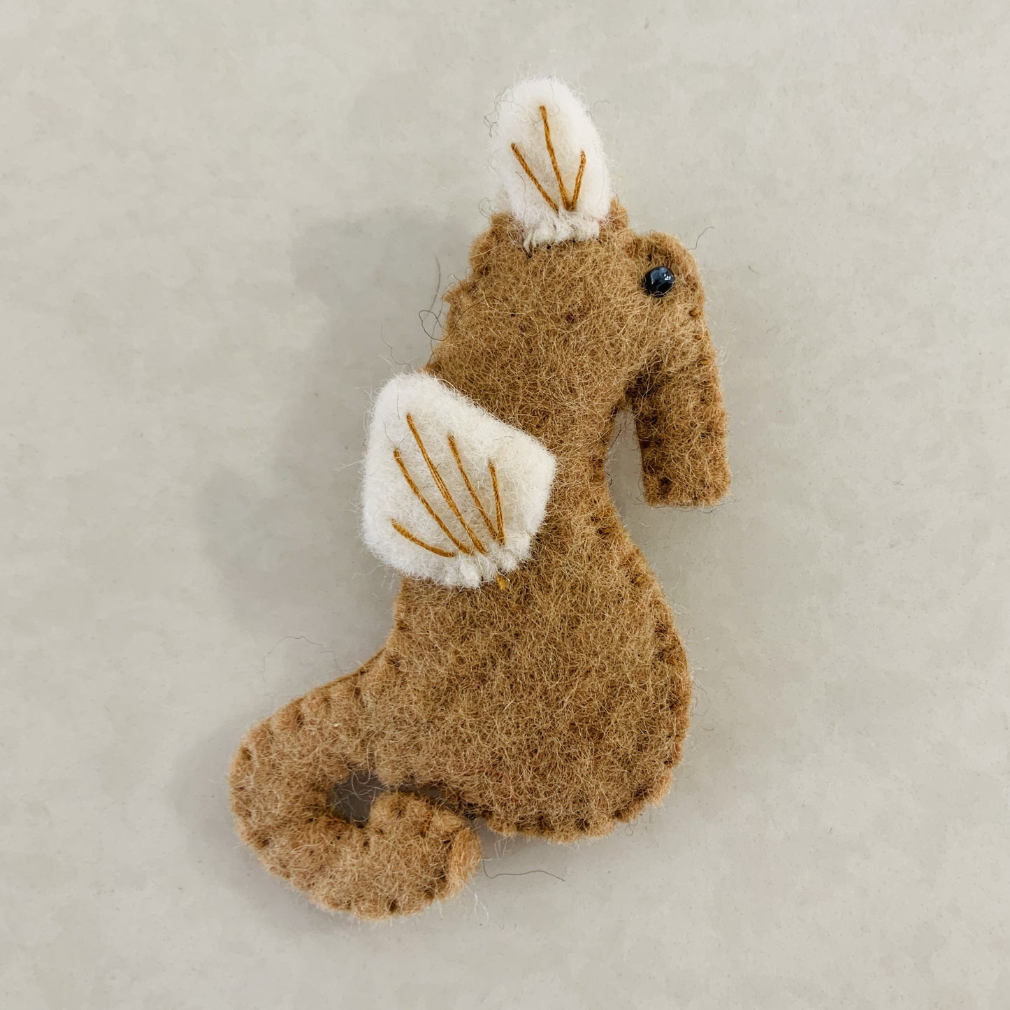 Wool Finger Puppet Seahorse