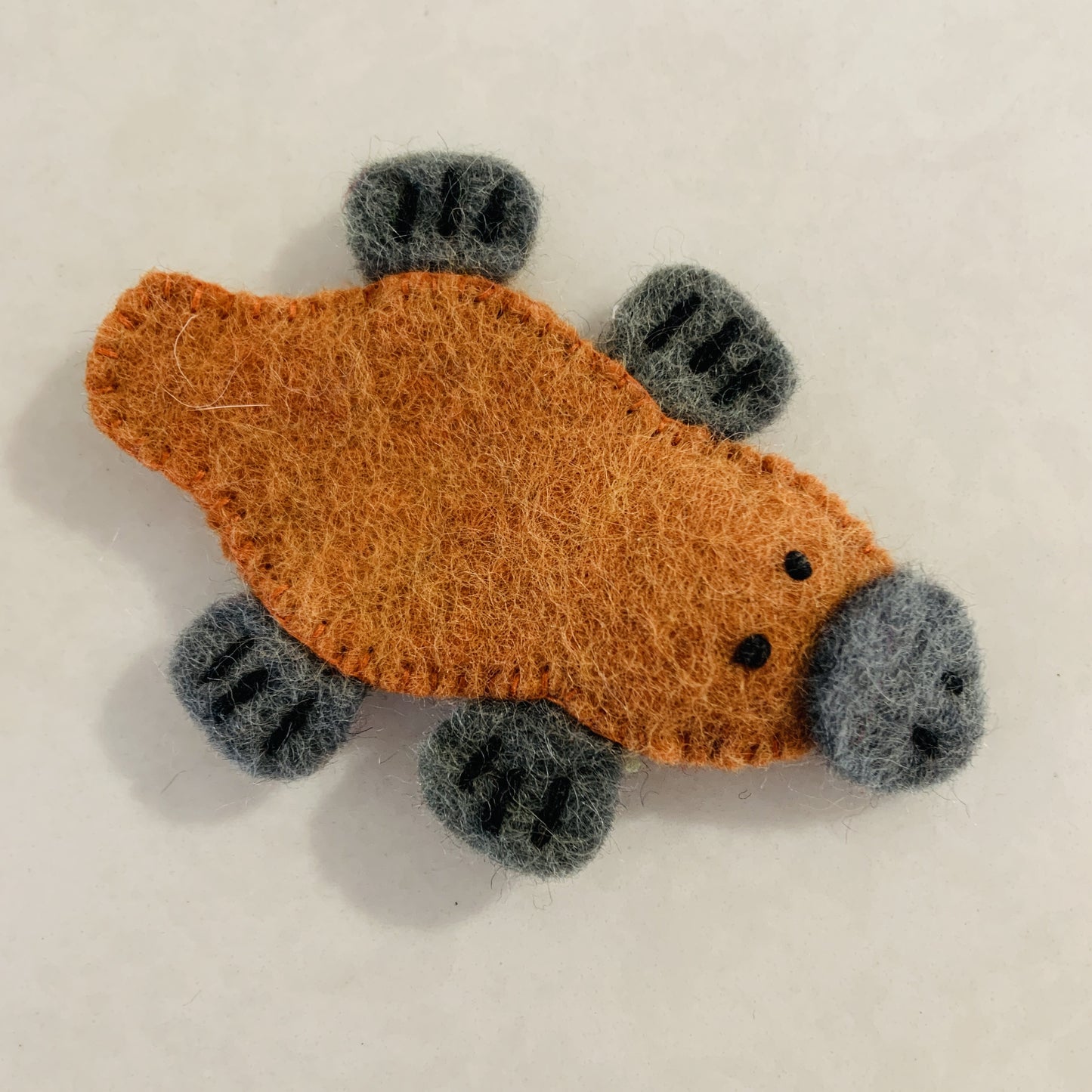 Wool Finger Puppet Platypus