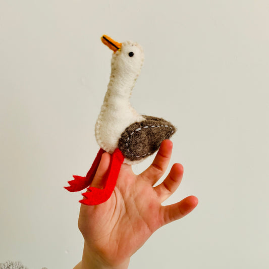 Wool Finger Puppet Seagull