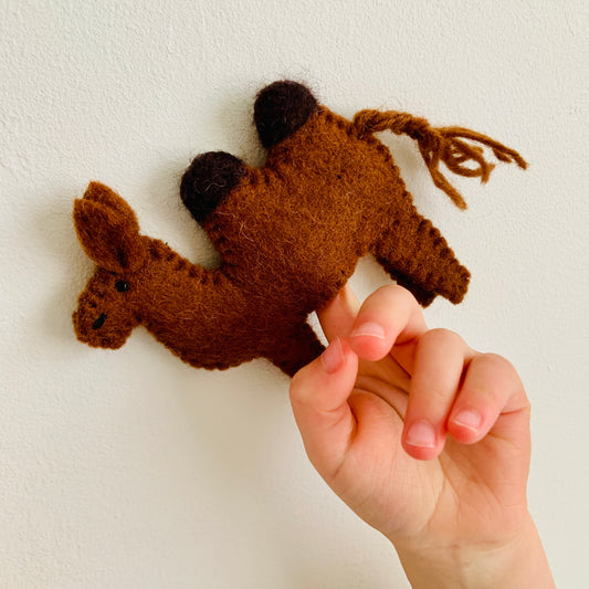 Wool Finger Puppet Camel