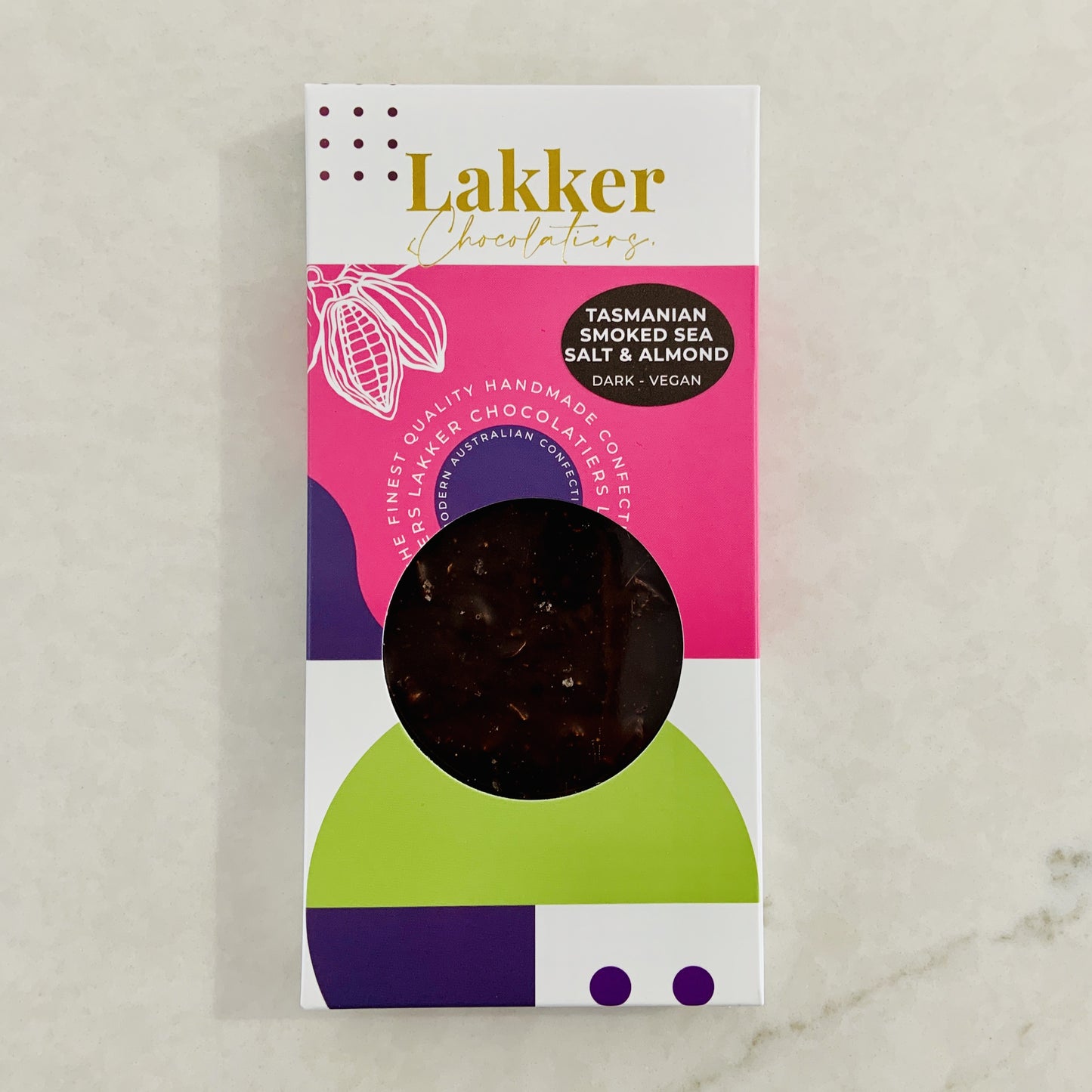 Tasmanian Smoked Sea Salt & Almond Dark Chocolate