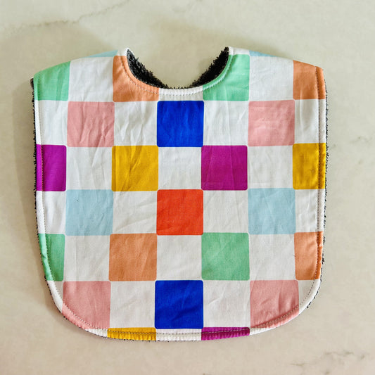 Baby Bib - Colourful Checkerboard