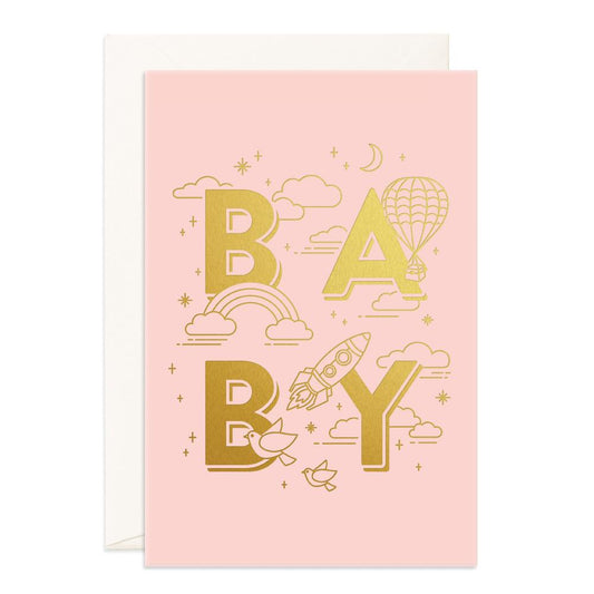 Baby Universe Pink Jumbo  Greeting Card