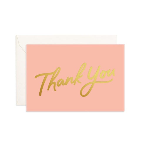 Thank You Peach Mini Greeting Card