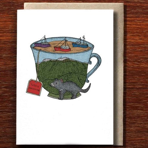 Teacup of Tassie Greeting Card