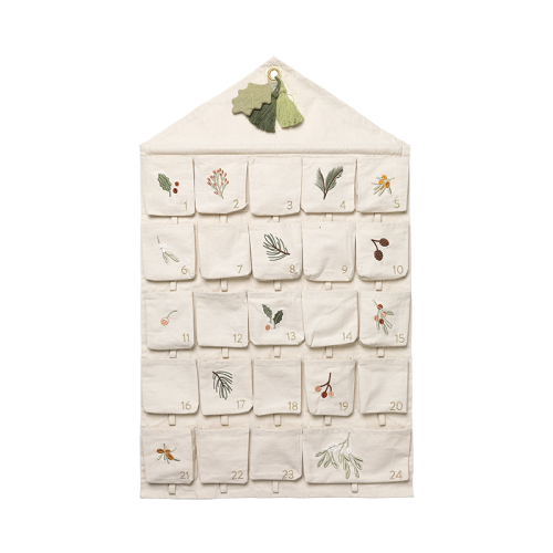 Embroidered Advent Calendar Yule Greens