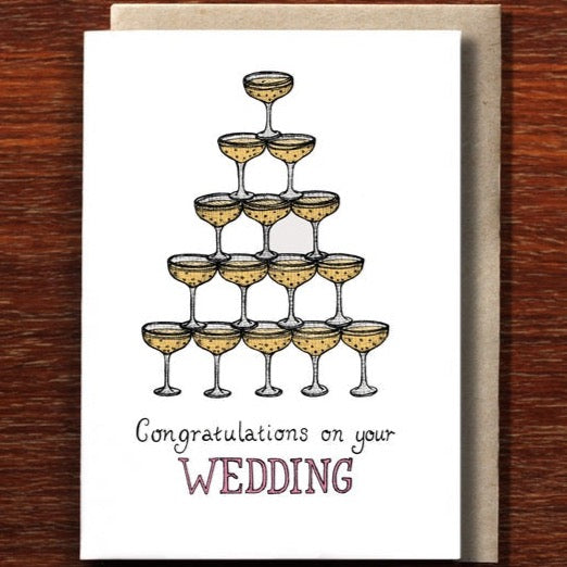 Wedding Champagne Greeting Card