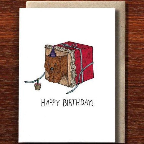 Wombat's Present Greeting Card