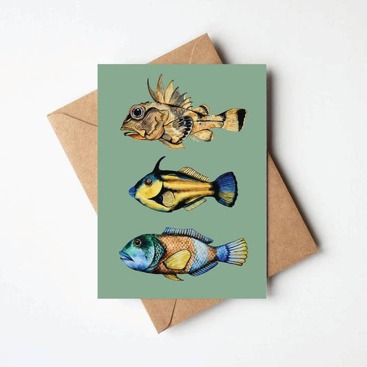 Trio of Fish Greeting Card