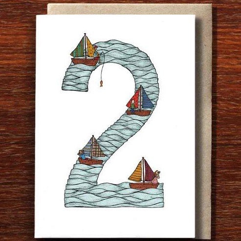 Number Two Greeting Card