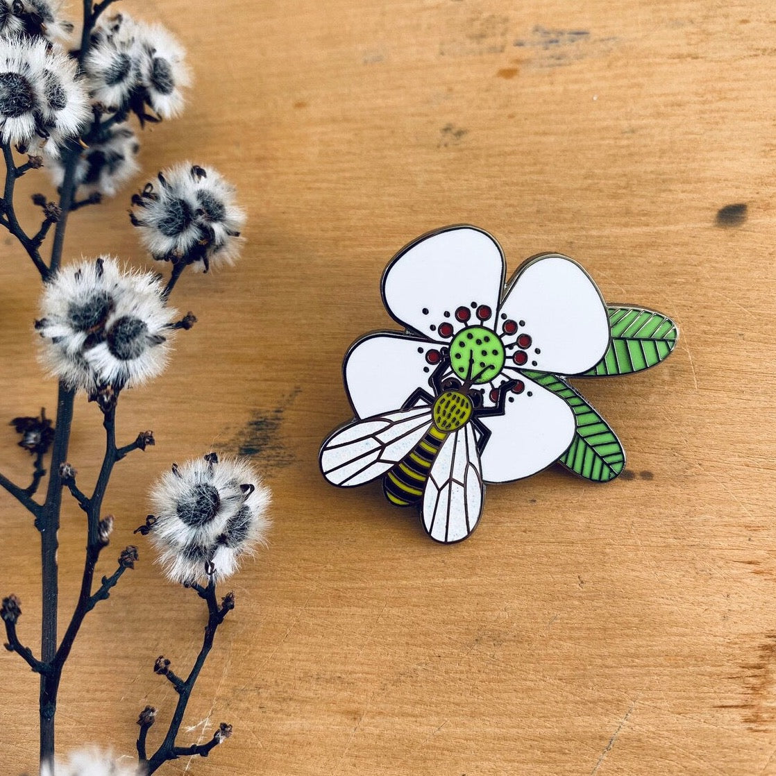 Enamel Pin Leatherwood Honey Bee