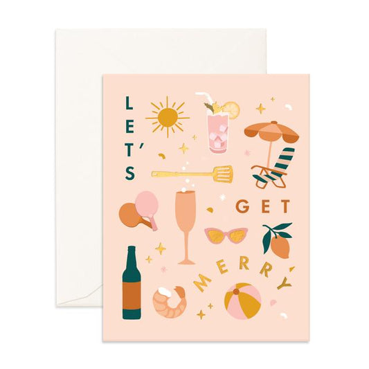 Let's Get Merry Greeting Card