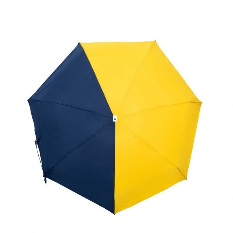 Bicolour Micro-Umbrella - Yellow & Navy
