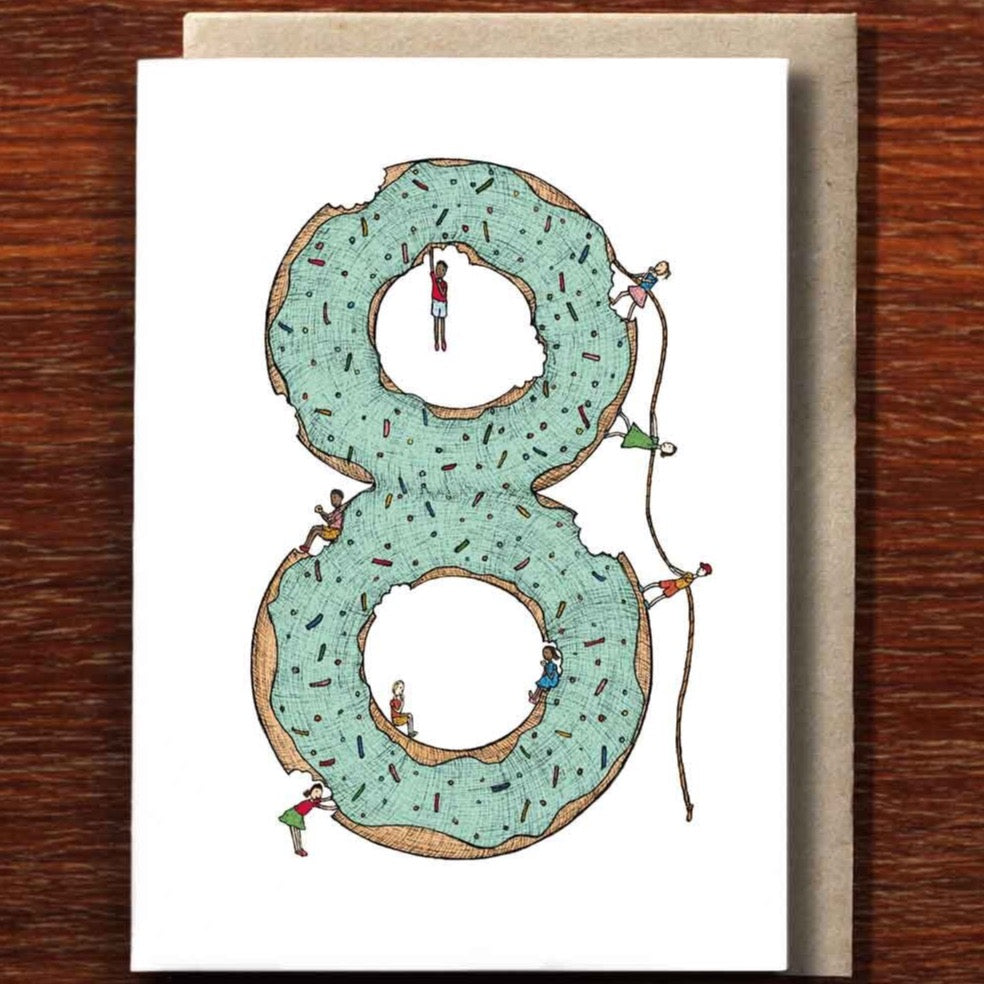 Number Eight Greeting Card