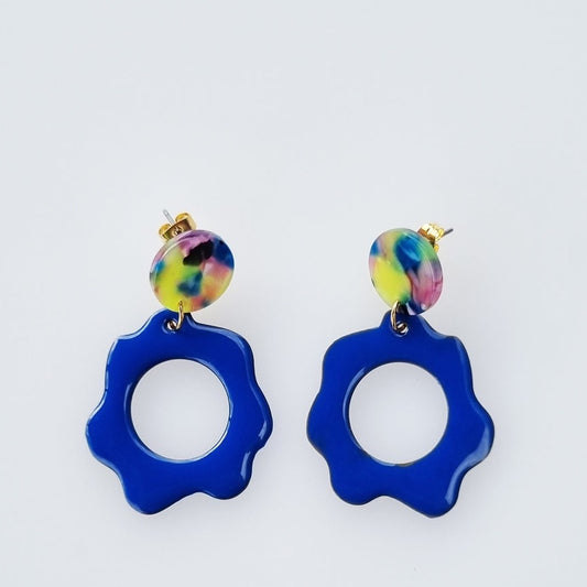 Floret Earrings Blue