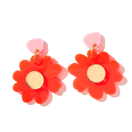 Millie Flowers Neon Red